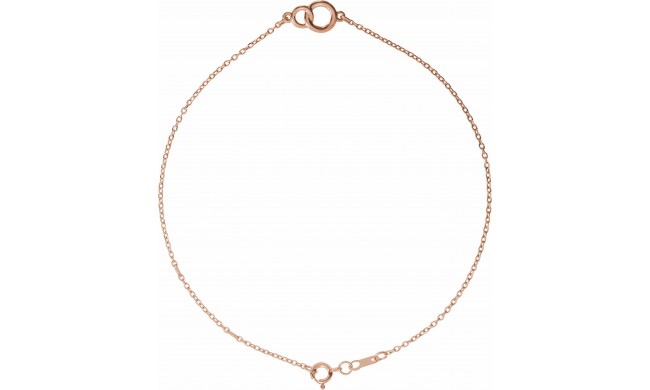 14K Rose Interlocking Circle Bracelet