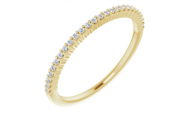 14K Yellow 1/8 CTW Diamond Anniversary Band