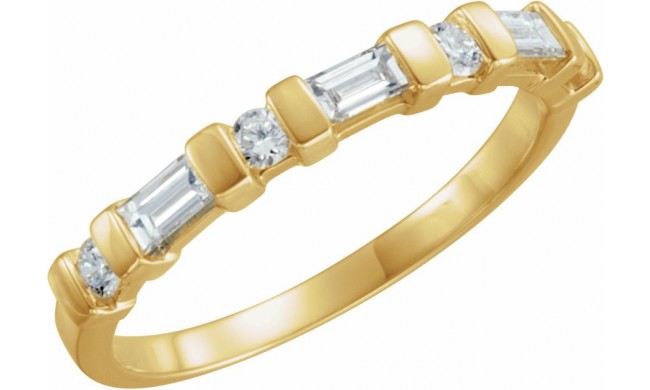 14K Yellow 3/8 CTW Diamond Anniversary Band