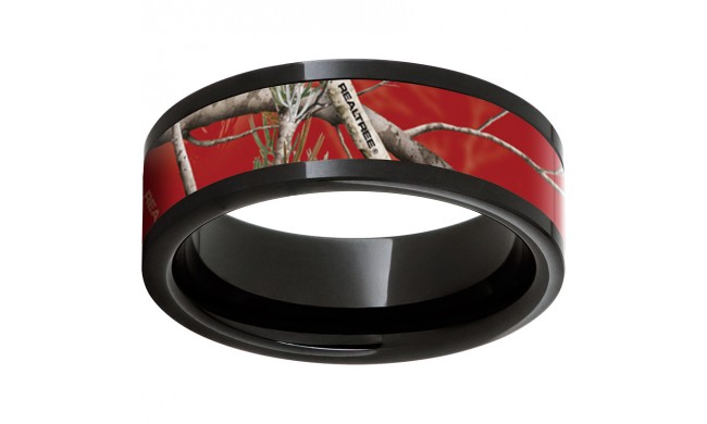 Black Diamond Ceramic Pipe Cut Band with Realtree AP Cardinal Inlay