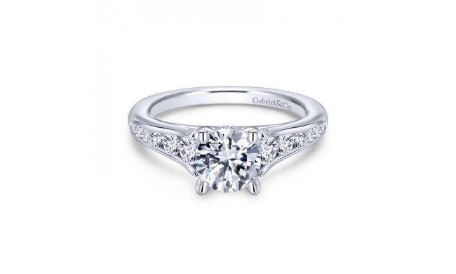 Gabriel & Co. 14k White Gold Contemporary Straight Engagement Ring