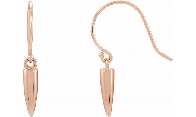 14K Rose Geometric Dangle Earrings