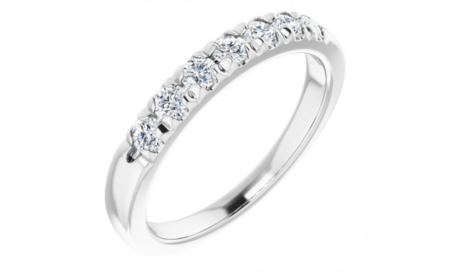 14K White 3/8 CTW Diamond Anniversary Band