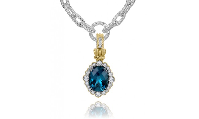 Vahan 14k Gold & Sterling Silver London Blue Topaz Pendant