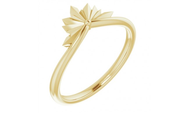 14K Yellow Starburst Ring