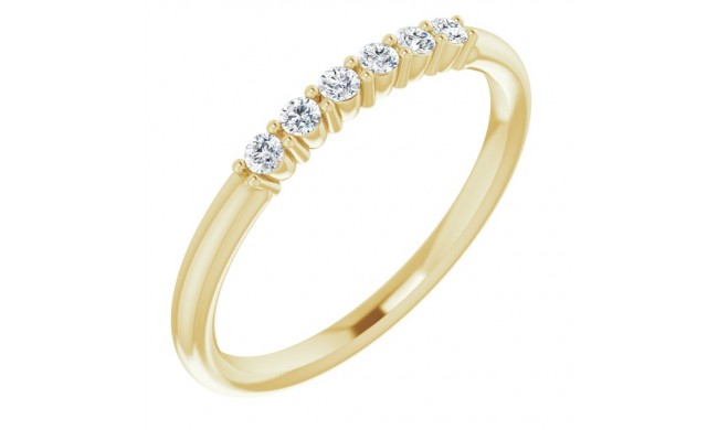 14K Yellow 1/8 CTW Diamond Stackable Ring