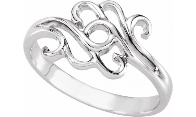 14K White Freeform Remount Ring