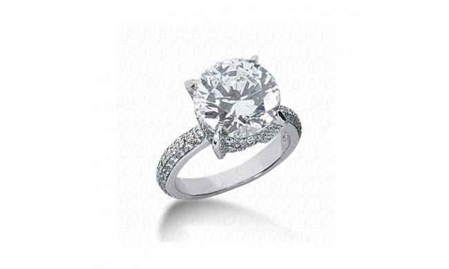 14k White Gold Diamond Semi-Mount Fancy Engagement Ring