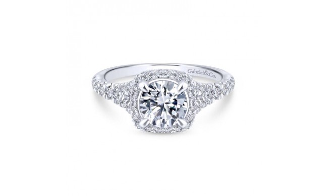 Gabriel & Co. 14k White Gold Entwined Halo Engagement Ring