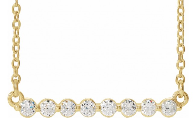 14K Yellow 1/4 CTW Diamond Bar 18 Necklace