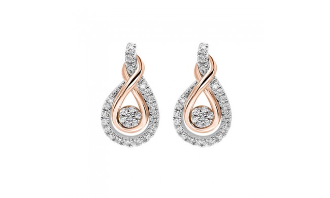 Gems One Mix Metal P-Gold Silver Diamond (1/5Ctw) Earring