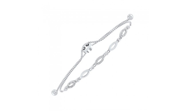 Gems One Silver Diamond (1/8Ctw) Bracelet