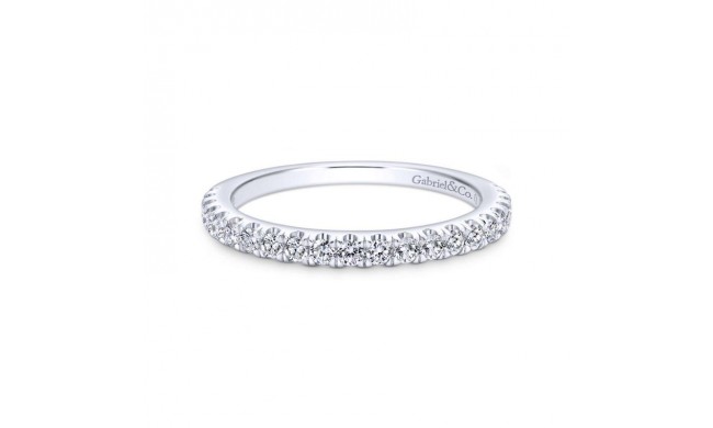 Gabriel & Co. 14k White Gold Contemporary Anniversary Wedding Band