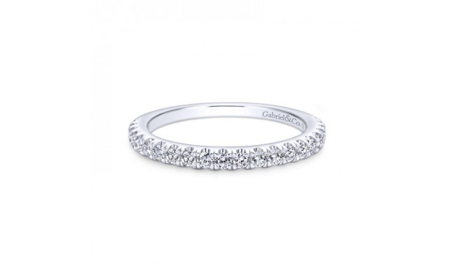 Gabriel & Co. 14k White Gold Contemporary Anniversary Wedding Band