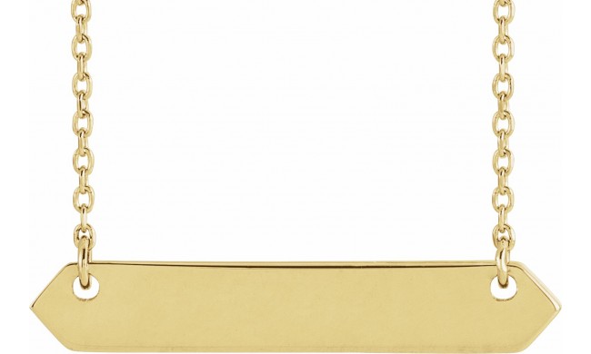 14K Yellow 33x6 mm Geometric 16-18 Necklace