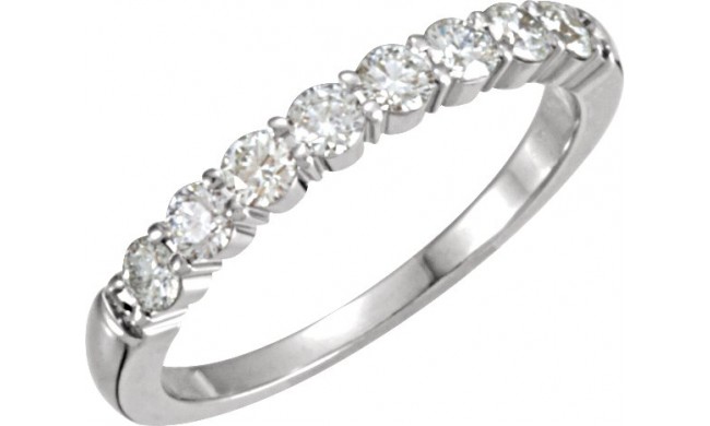 14K White 1/2 CTW Diamond Anniversary Band