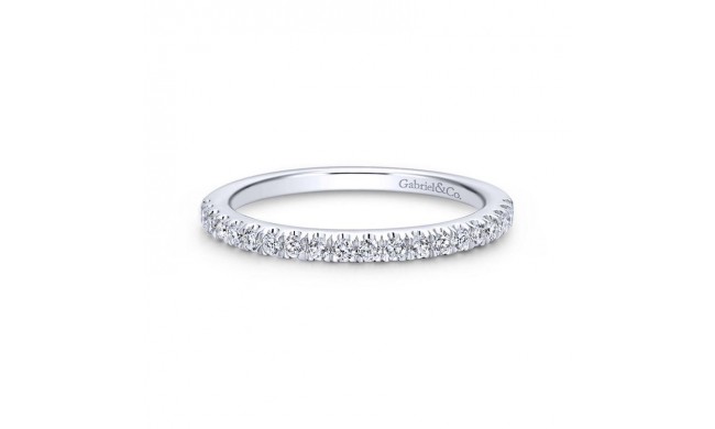 Gabriel & Co. 14k White Gold Contemporary Anniversary Wedding Band