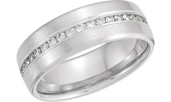 14K White 3/8 CTW Diamond Anniversary Band