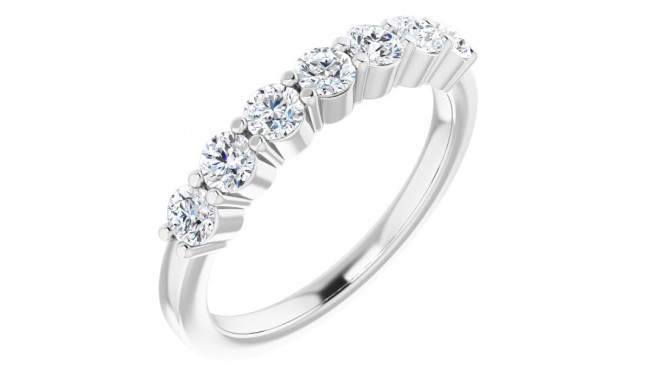 14K White 5/8 CTW Diamond Anniversary Band