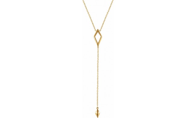 14K Yellow Geometric Y 16-18 Necklace