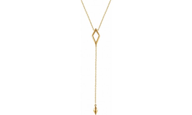 14K Yellow Geometric Y 16-18 Necklace