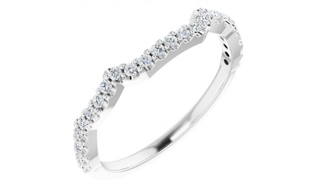 14K White 1/5 CTW Diamond Matching Band