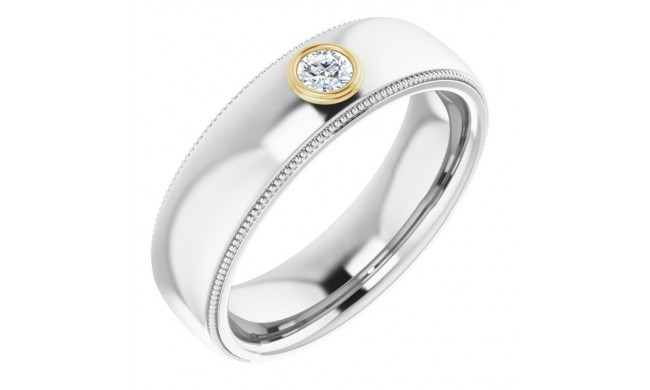 14K White & Yellow 1/6 CTW Diamond Ring