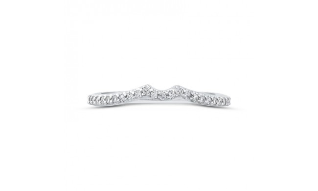 Shah Luxury 14K White Gold Round Diamond Wedding Band