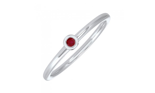 Gems One 10Kt White Gold Garnet (1/20 Ctw) Ring