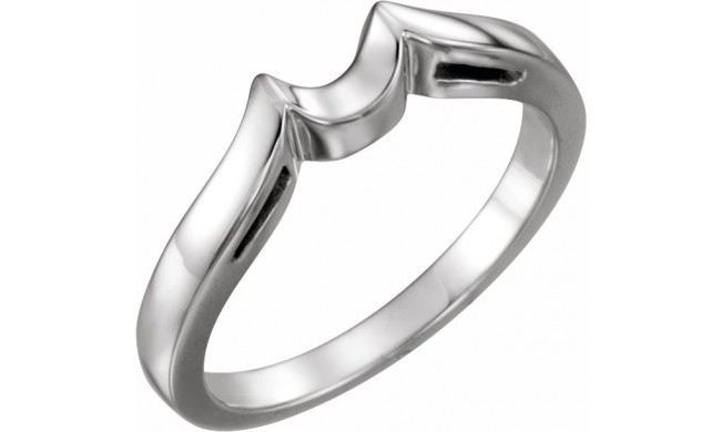 14K White Band for 6.5 mm Round Ring