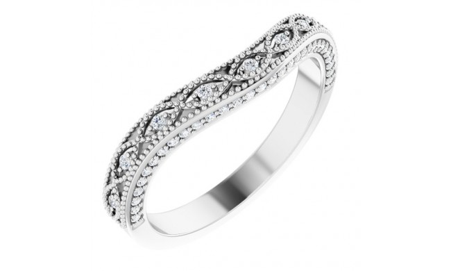 14K White 1/8 CTW Diamond Matching Band