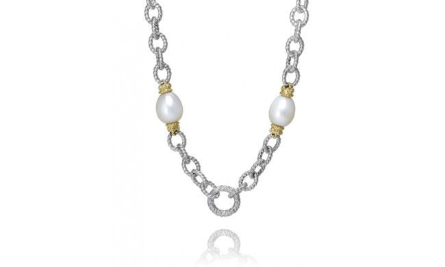 Vahan 14k Gold & Sterling Silver White Pearl Necklace