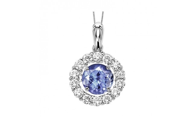 Gems One 14KT White Gold & Diamond Rhythm Of Love Neckwear Pendant  - 1/4 ctw