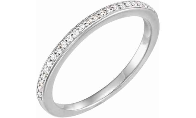 14K White 1/10 CTW Diamond Matching Band