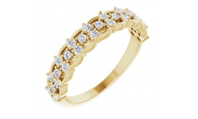 14K Yellow 3/8 CTW Diamond Anniversary Band