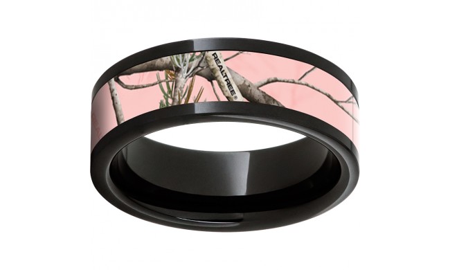 Black Diamond Ceramic Pipe Cut Band with Realtree AP Pink Inlay