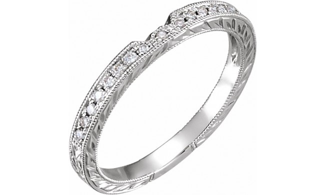 14K White  1/10 CTW Diamond Band