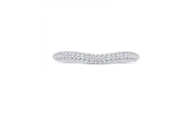 Shah Luxury 14K White Gold Diamond Wedding Band