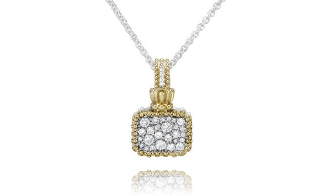 Vahan 14k Gold & Sterling Silver Diamond Pendant