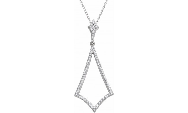 14K White 1/4 CTW Diamond 18 Necklace