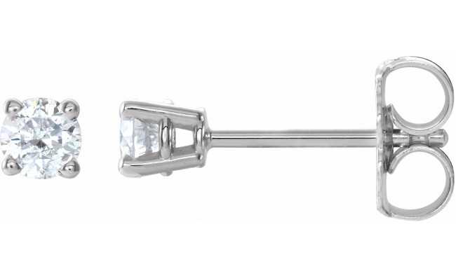 14K White 1/4 CTW Diamond Earrings