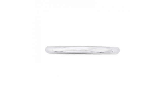 Shah Luxury 14K White Gold Plain Wedding Band