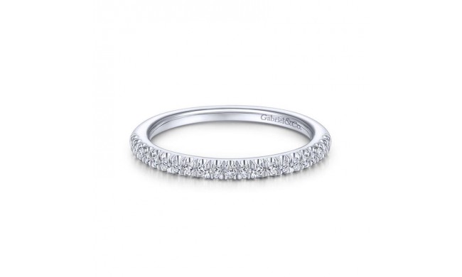 Gabriel & Co. 14k White Gold Contemporary Anniversary Wedding Band