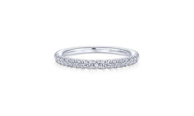 Gabriel & Co. 14k White Gold Contemporary Anniversary Wedding Band