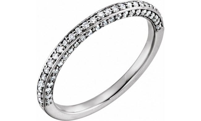 14K White 1/3 CTW Diamond Matching Band