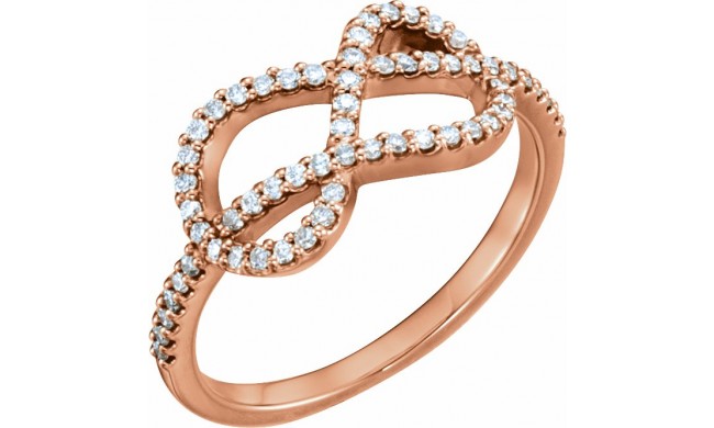 14K Rose 1/3 CTW Diamond Knot Ring