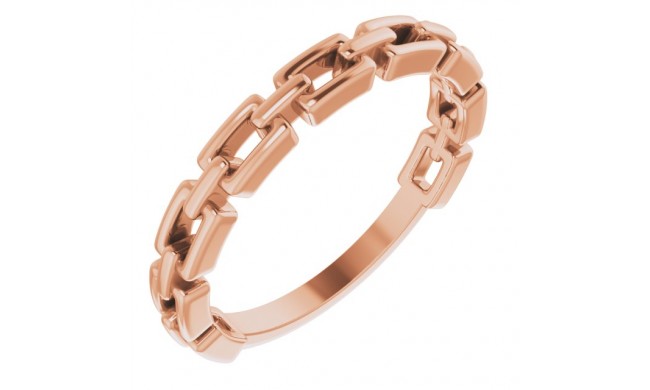 14K Rose Chain Link Ring