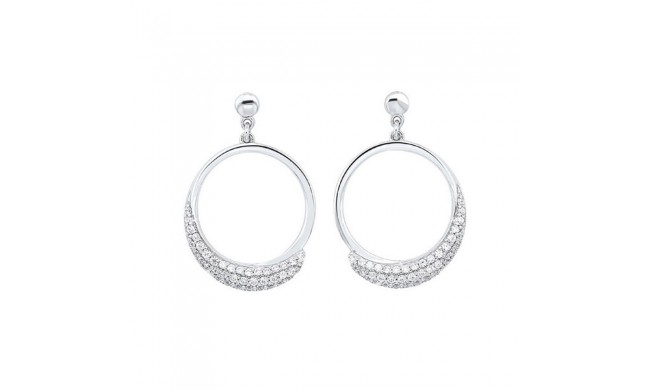 Gems One Silver Cubic Zirconia Earring