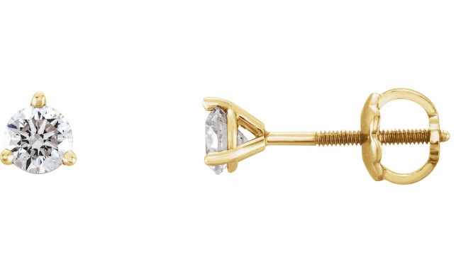 14K Yellow 1/3 CTW Diamond Earrings