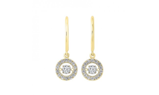 Gems One 14KT Yellow Gold & Diamond Rhythm Of Love Fashion Earrings  - 1 ctw